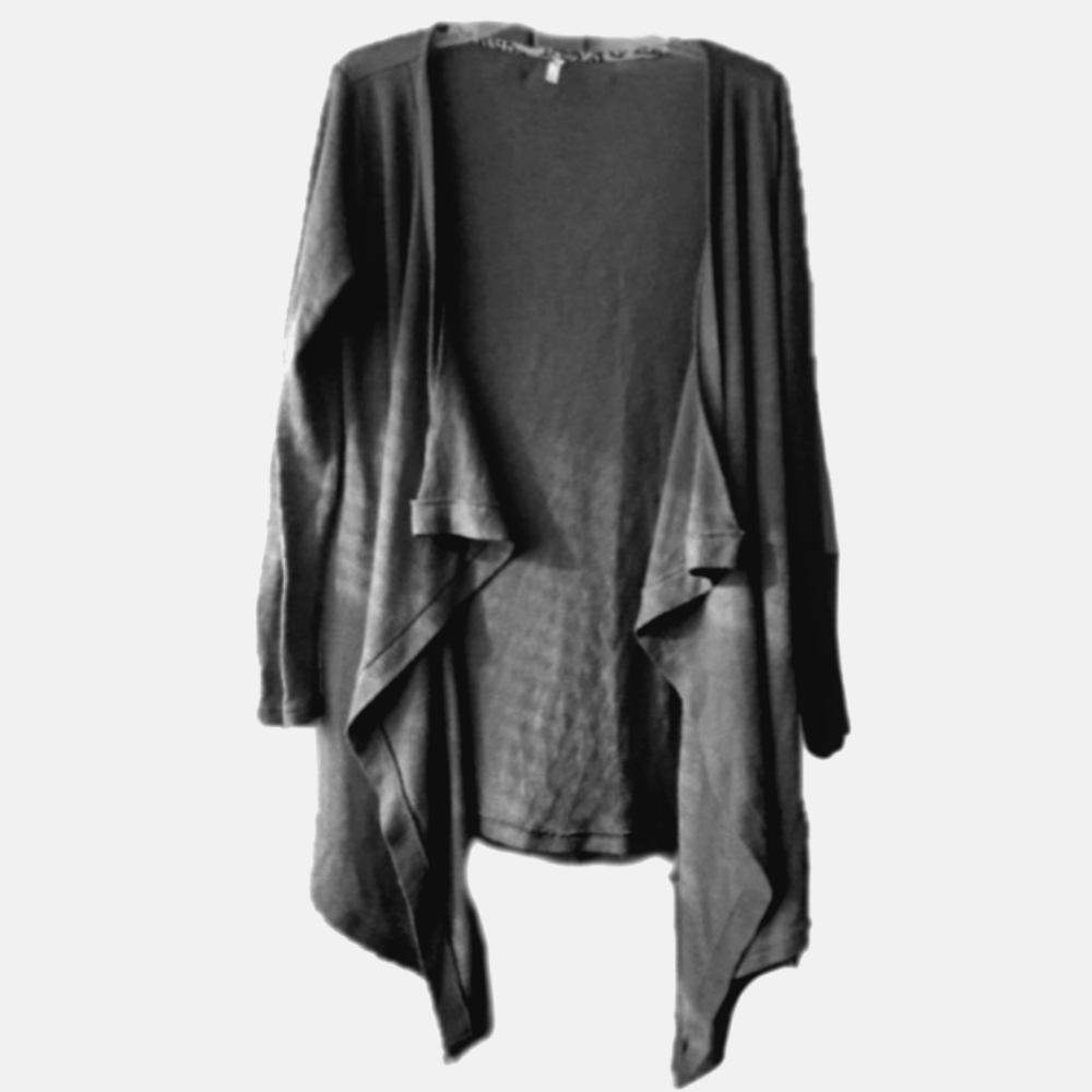 Trinity Charcoal Waterfall Cardigan
